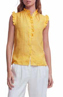 Sleeveless Linen Top