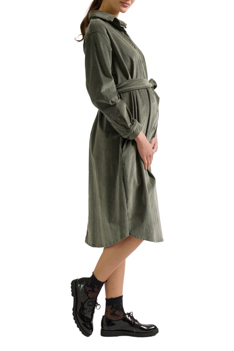 Jude Maternity Dress, Alternate, color, Khaki