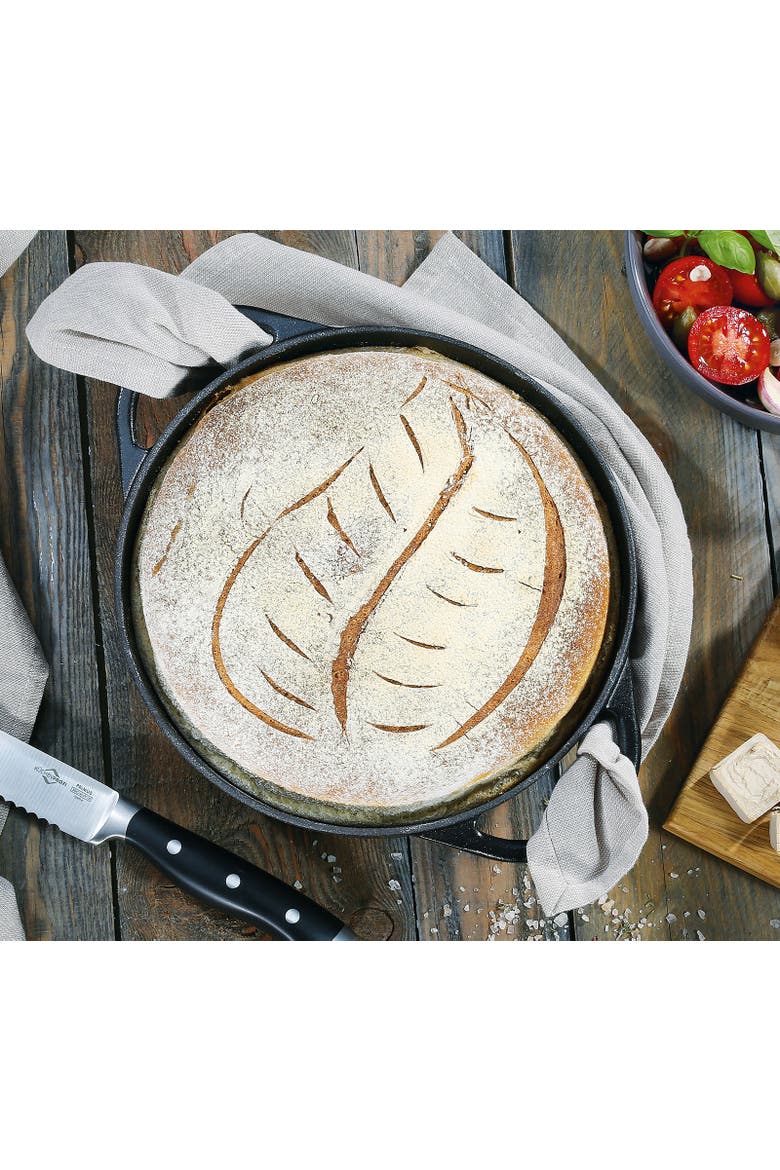 Provence Enameled Cast Iron Round Dutch Oven, 11" dia., 7 qt, Alternate, color, Classic Black