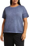 Eileen Fisher Slubbed Organic Cotton Crewneck T-Shirt