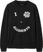 AllSaints Grinner Merino Wool Blend Crewneck Sweater
