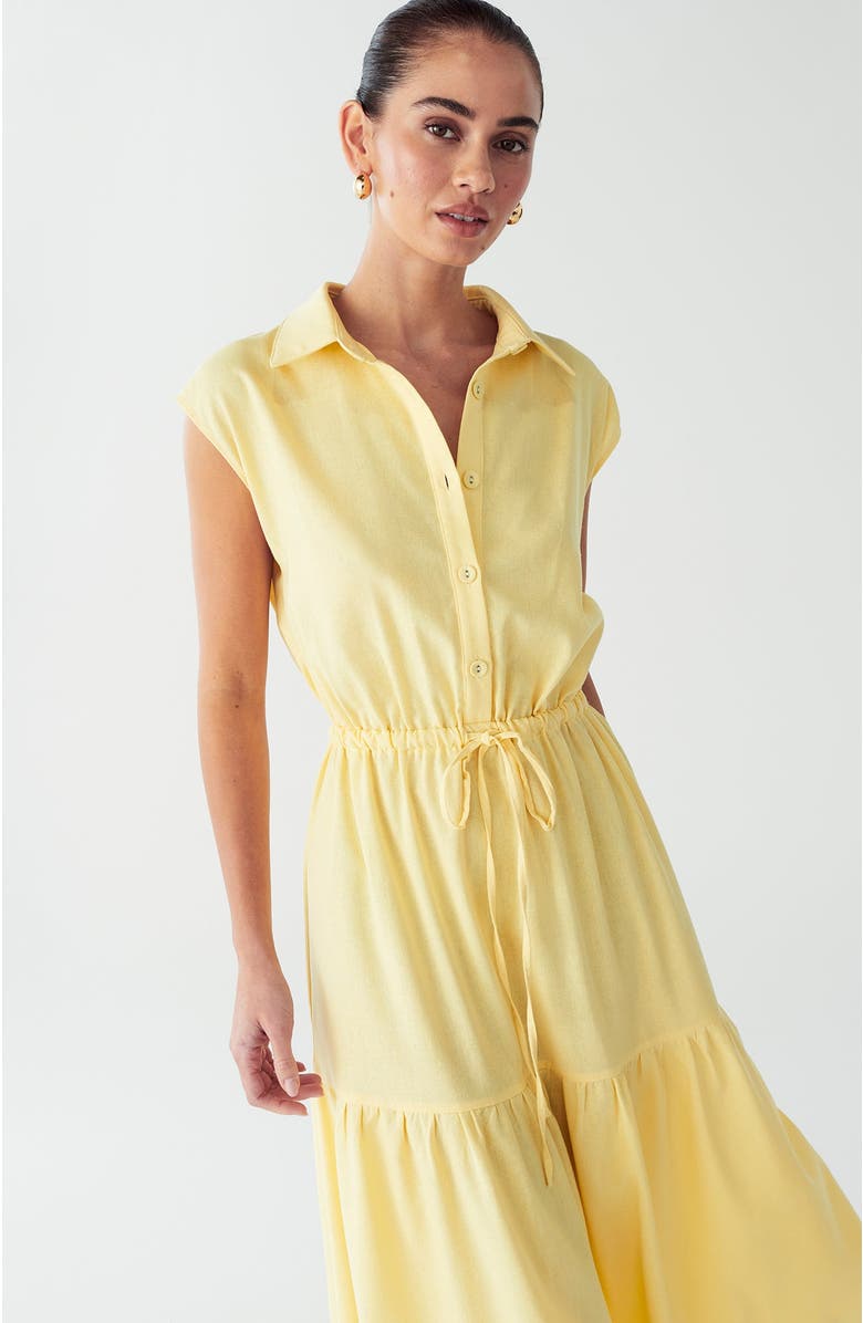 WILLA Marle Midi Dress, Alternate, color, Lemon
