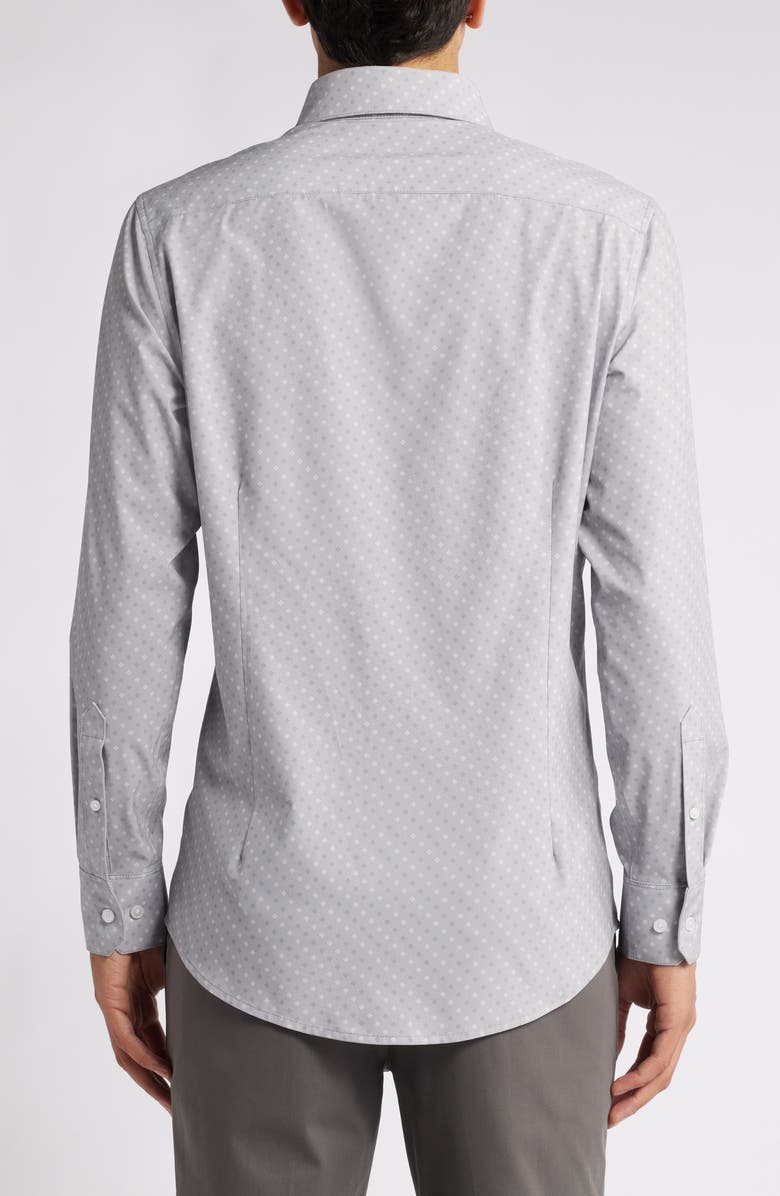 Mizzen+Main Leeward Trim Fit No Tuck Geo Print Performance Button-Up Shirt, Alternate, color, 