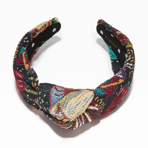 Lele Sadoughi Knotted Floral Jacquard Headband In Multi