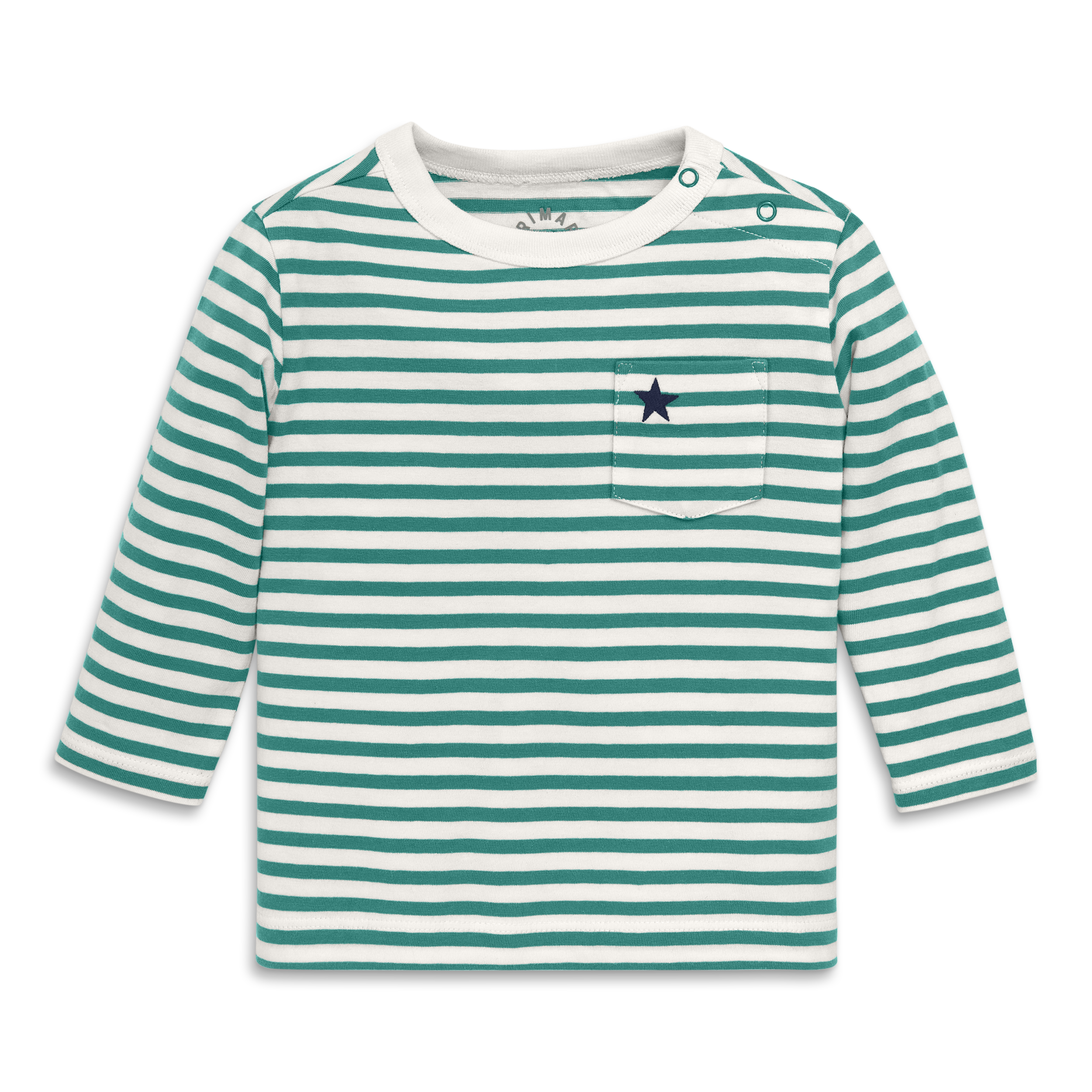 Ivory Sunwashed Teal Stripe