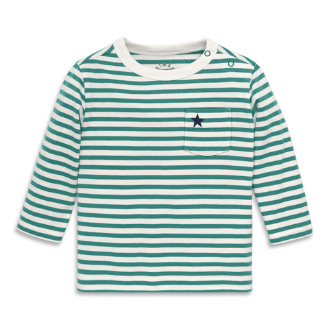 Baby Long Sleeve Embroidered Stripe Tee