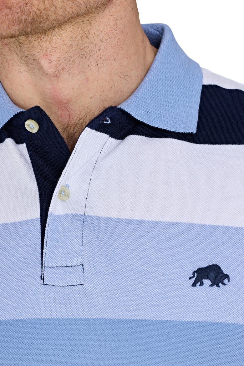Birdseye Hoop Pique Polo, Alternate, color, Sky Blue