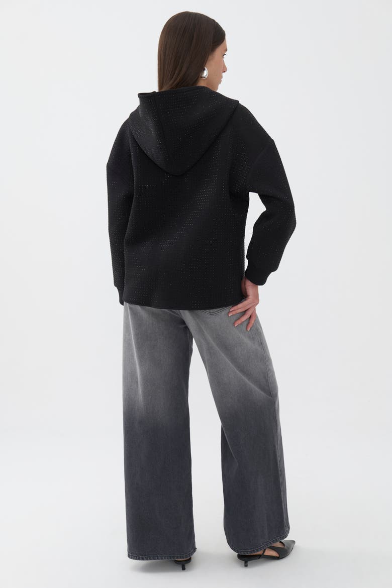 Hooded Sweatshirt, Alternate, color, Black