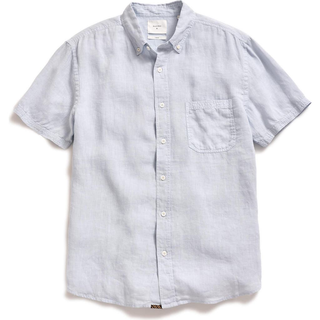 Billy Reid Short Sleeve Linen Tuscumbia Shirt Button Down