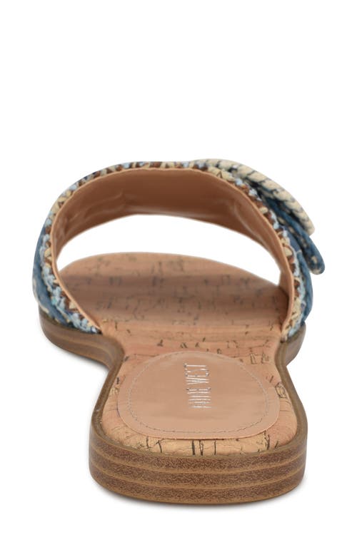 Shop Nine West Poland Slide Sandal In Medium Blue