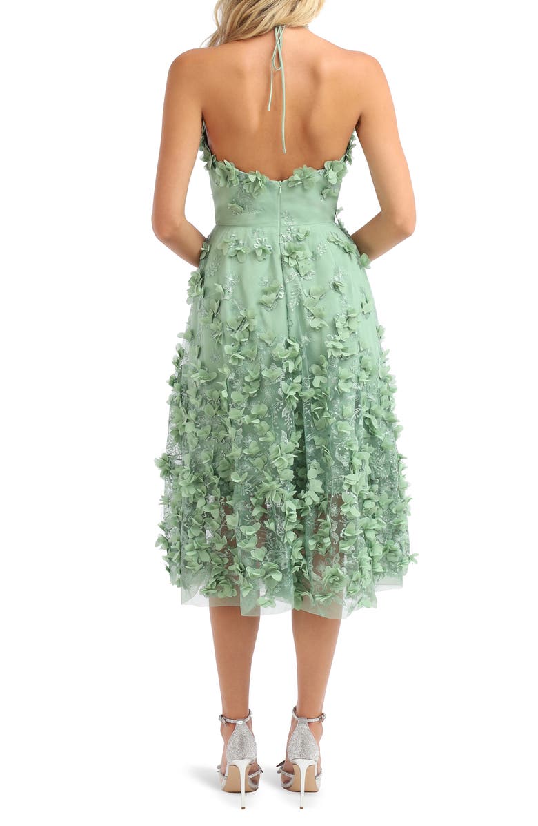 HELSI Camilla Floral Appliqué Halter Midi Dress, Alternate, color, 