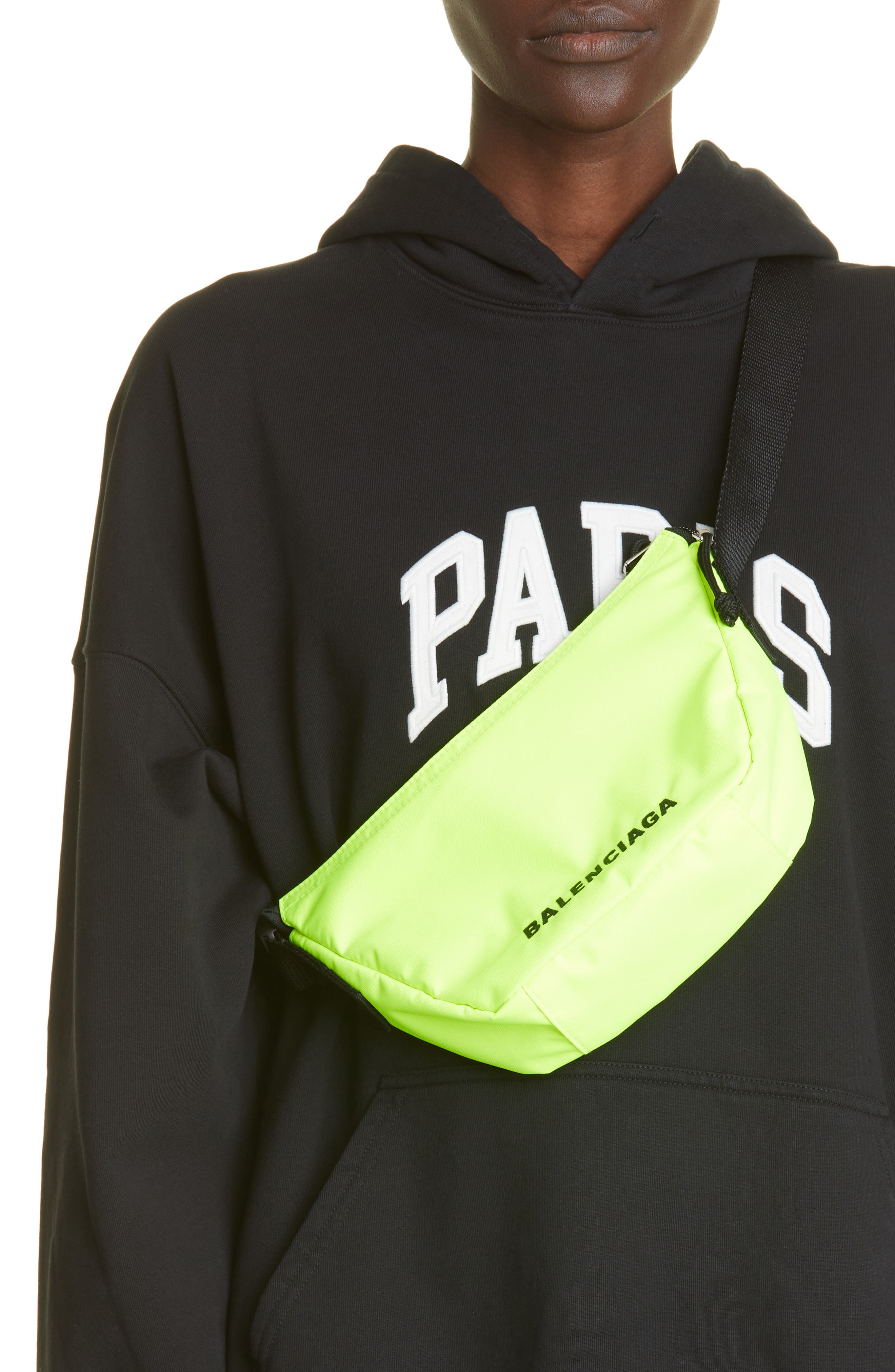 Small Wheel Logo Shoulder Bag, Alternate, color, FLUO YELLOW/ L BLACK