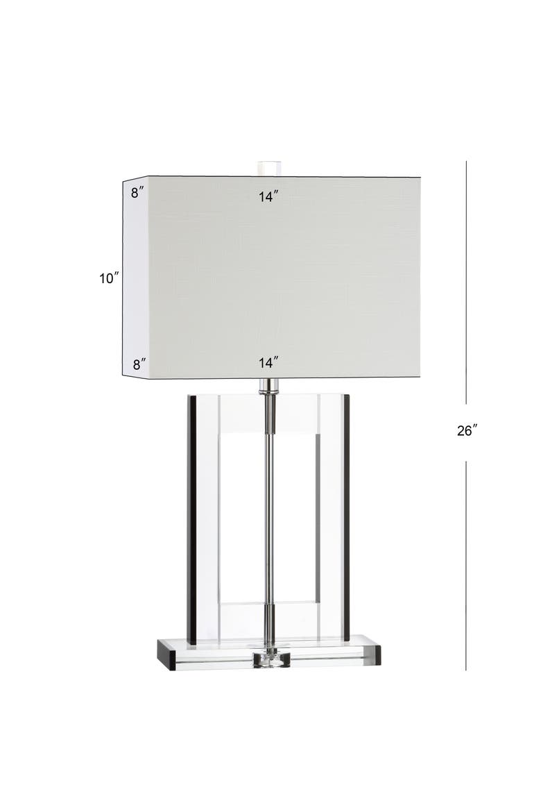 Parish 26" Crystal LED Table Lamp, Clear/Black, Alternate, color, Clear/Black