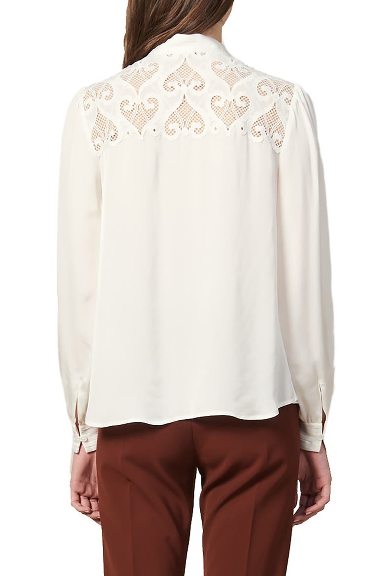 Alina Lace Yoke Blouse, Alternate, color, ECRU