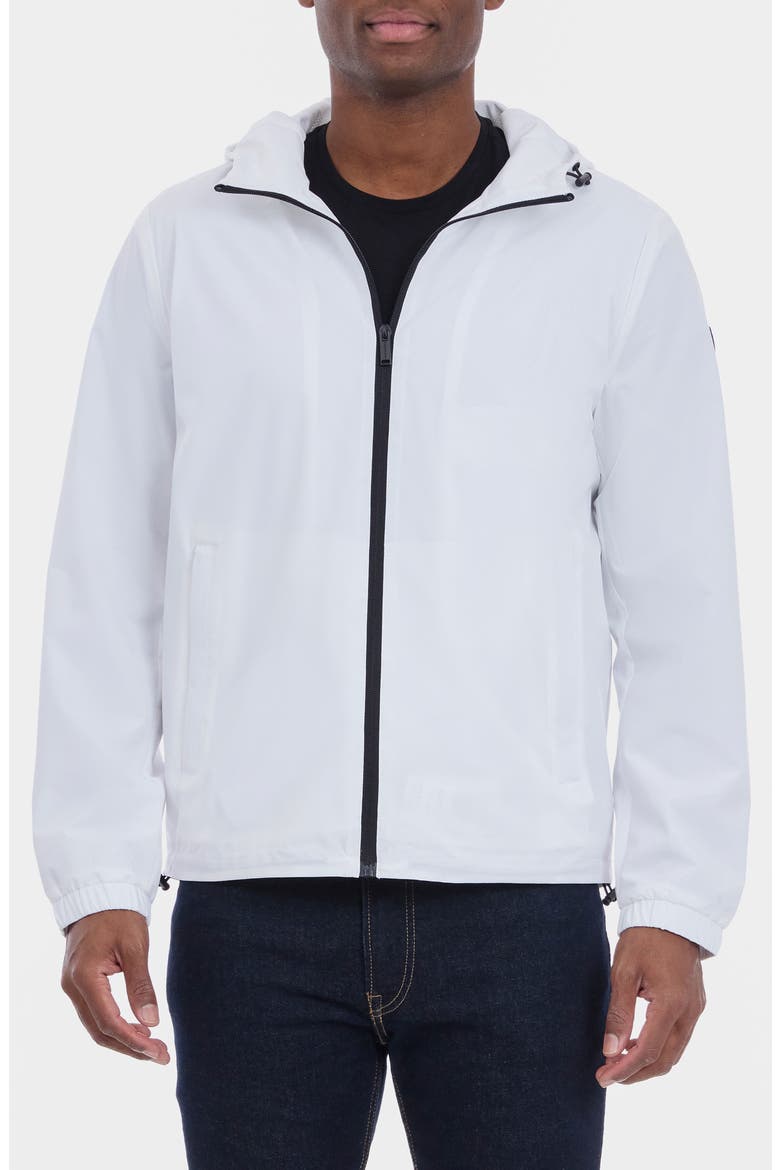 Chari Hooded Rain Jacket, Main, color, WHITE