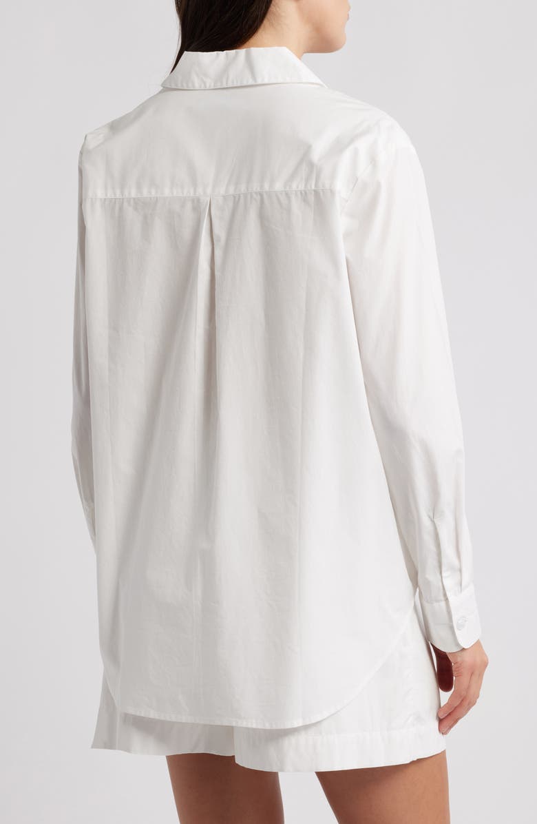 French Connection Rhodes Poplin Button-Up Shirt, Alternate, color, Summer White