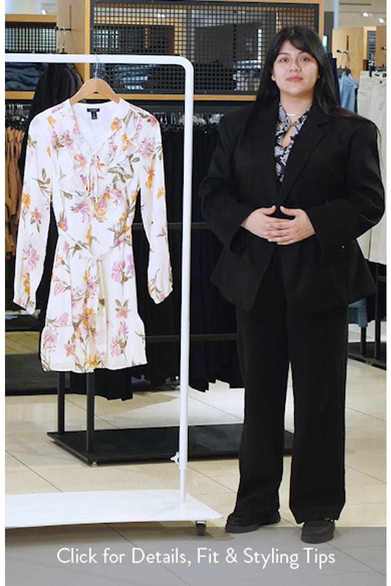 Floral Print Long Sleeve Minidress video