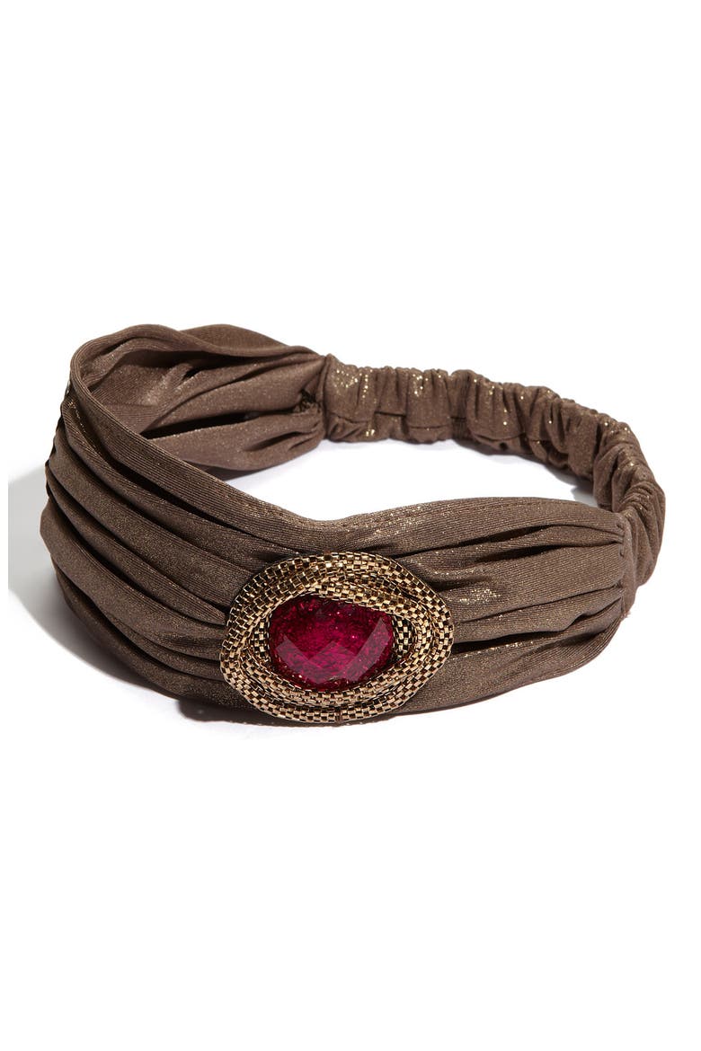 Accessories 'Liquid' Head Wrap, Main, color, DARK TAUPE