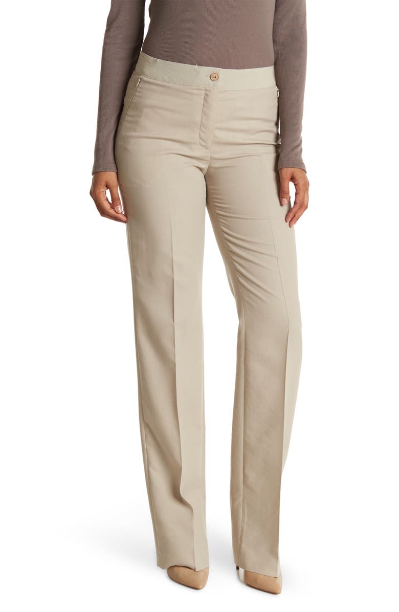 Akris Carl Double Face Stretch Wool & Silk Trousers, Main, color, 