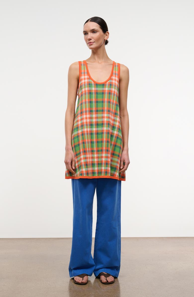 STAUD Piazza Sleeveless Minidress, Alternate, color, Villa Plaid