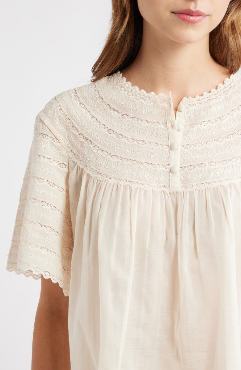 LOVE THE LABEL Katrina Embroidered Top, Alternate, color, White Swan