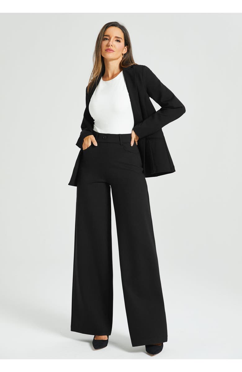 Betabrand 7-Pocket DPYP Dress Pant Yoga Pant | Wide, Alternate, color, Black