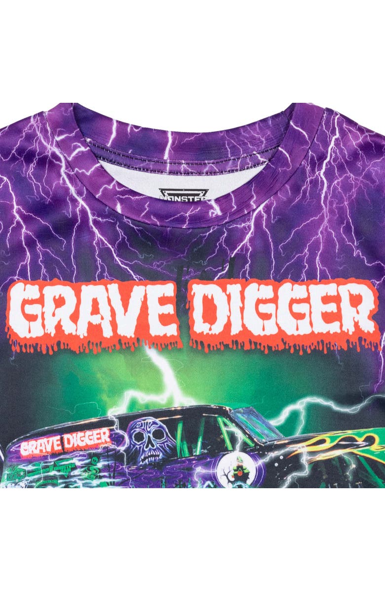 Monster Jam Athletic Jersey Graphic T-Shirt, Alternate, color, Black (Grave Digger)