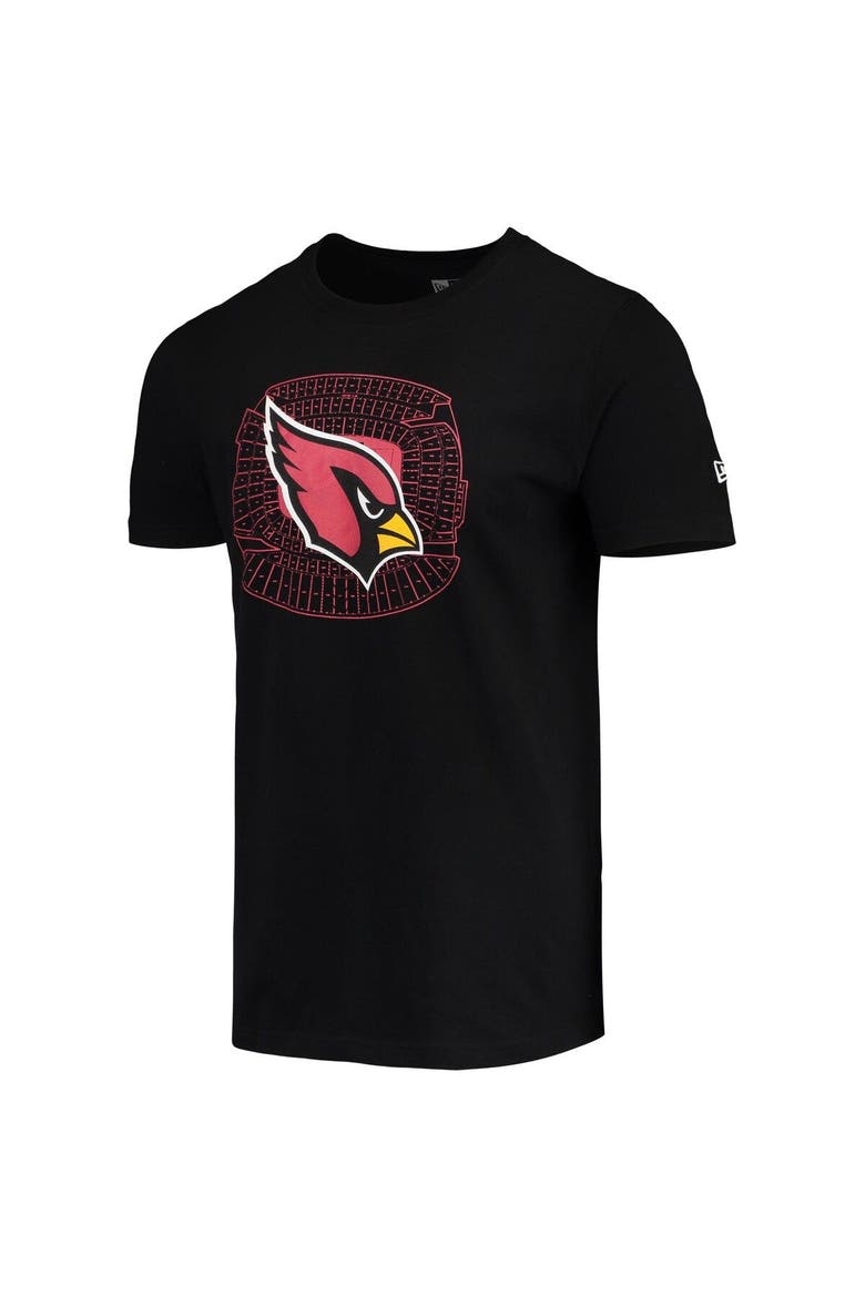 Men's New Era Black Arizona Cardinals Stadium T-Shirt, Alternate, color, Black