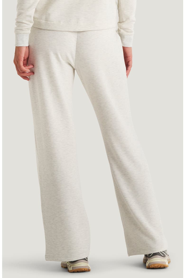 Lightweight Fleece Wide Leg Pants, Alternate, color, OFF WHITE HEATHER