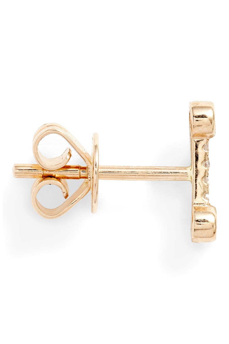 Bezel Diamond Stud Earrings, Alternate, color, YELLOW GOLD/ DIAMOND