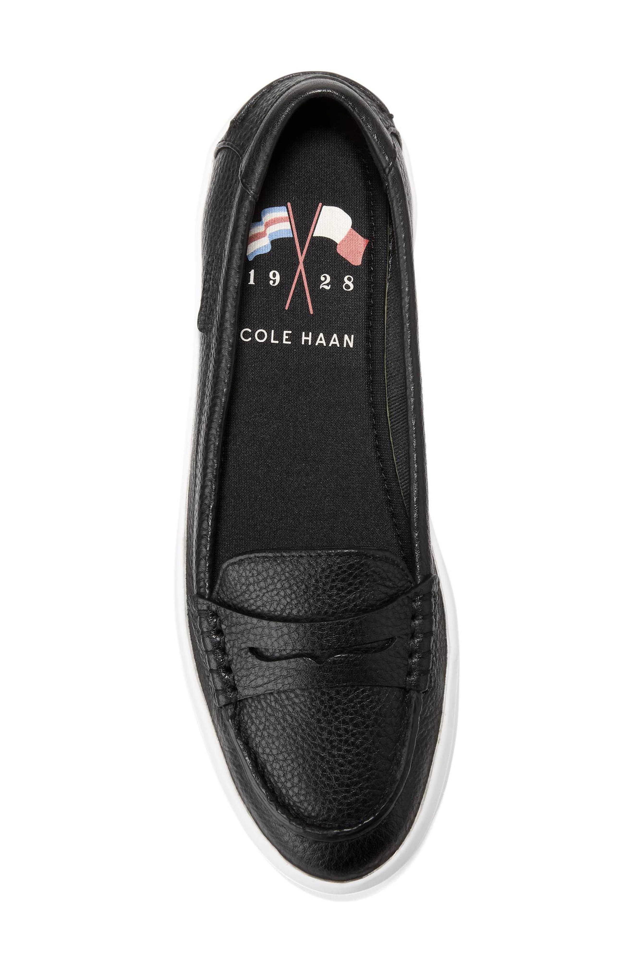 Cole Haan Nantucket Drift Penny Slip-On Loafer, Alternate, color, Black Tumbled Leather