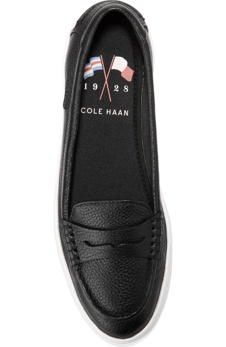 Cole Haan Nantucket Drift Penny Slip-On Loafer, Alternate, color, Black Tumbled Leather