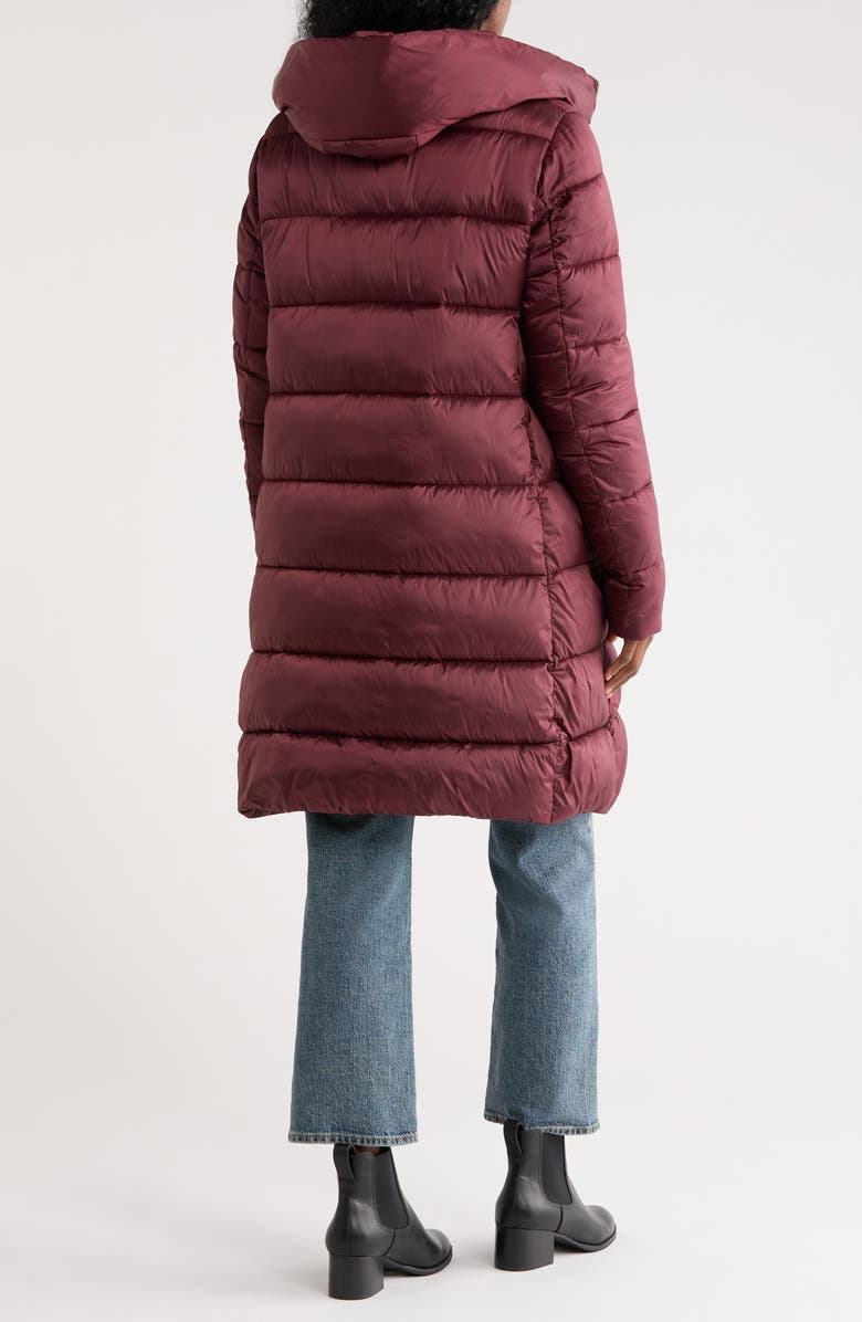 Save The Duck Luciana Puffer Coat, Alternate, color, Wine Red