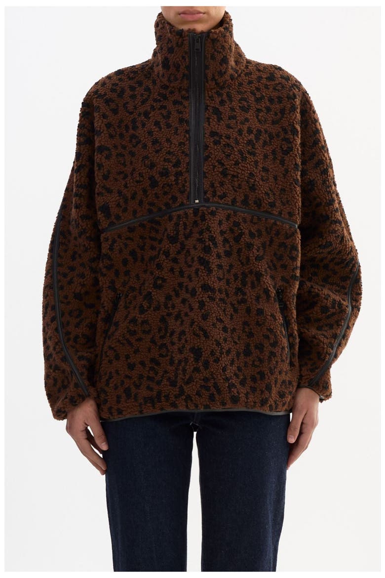 Helsa | Polar Fleece Pullover, Main, color, Leopard