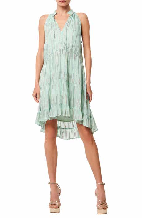 CIEBON Deirdre Metallic Print Minidress