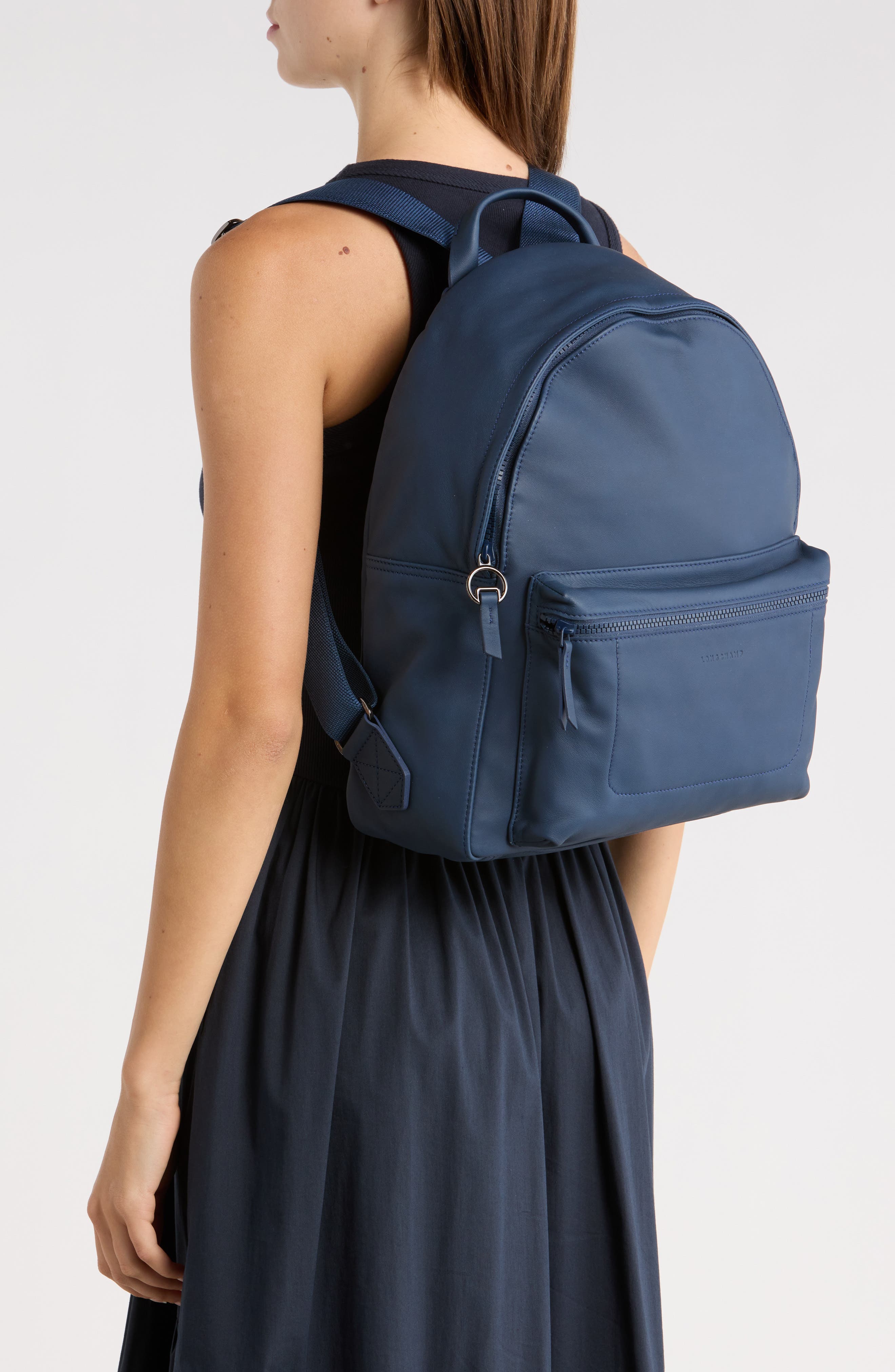 Parisis Leather Backpack, Alternate, color, BALTIK