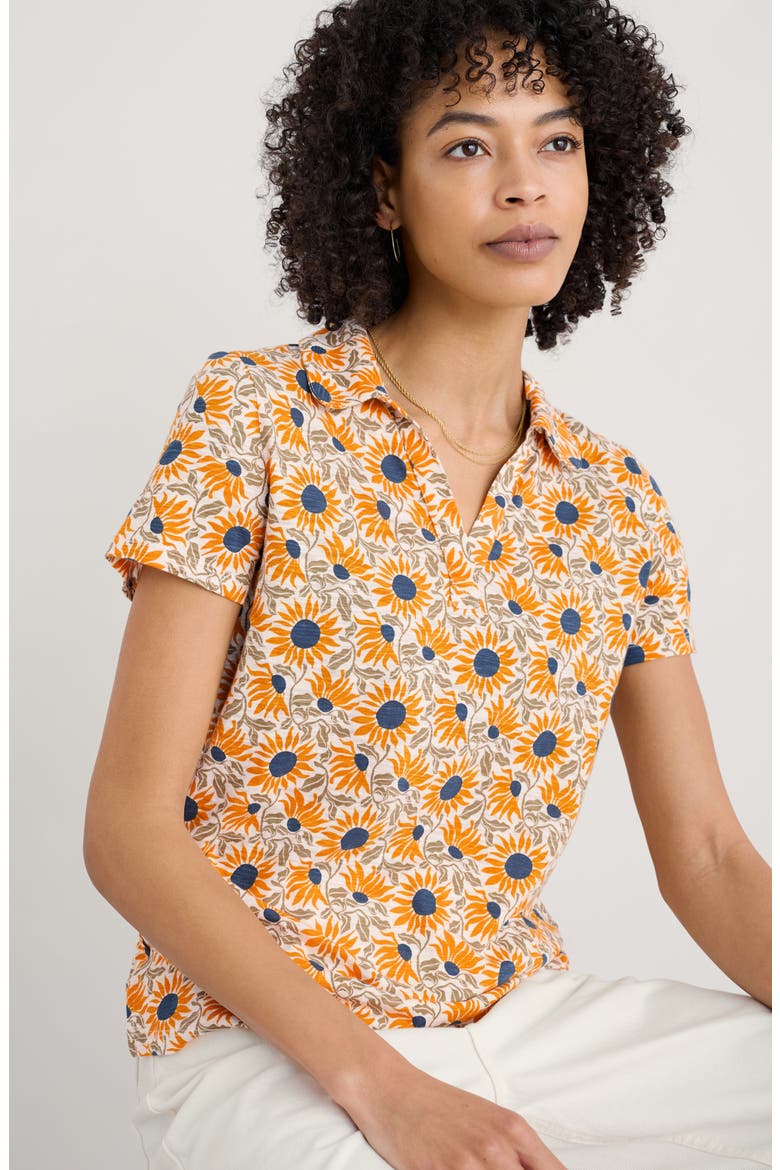 Wavecrest Floral Knit Top, Alternate, color, BOLD SUNFLOWER DAYLILY