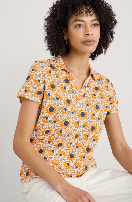 Seasalt Cornwall Wavecrest Floral Knit Top In Orange