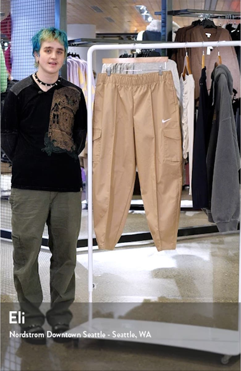 High Waist Pleated Cotton Blend Pants, sales video thumbnail