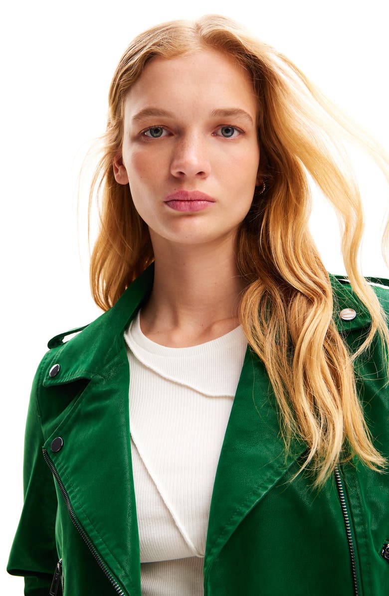 Desigual Textured Biker Jacket, Alternate, color,