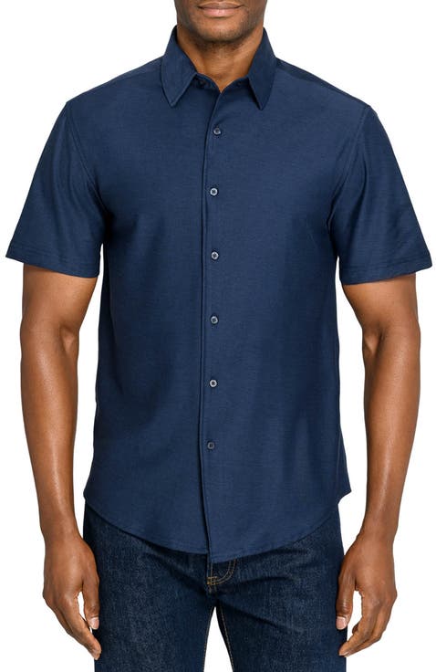 Solid Mapleton Luxe Cross Dyed Short Sleeve Shirt