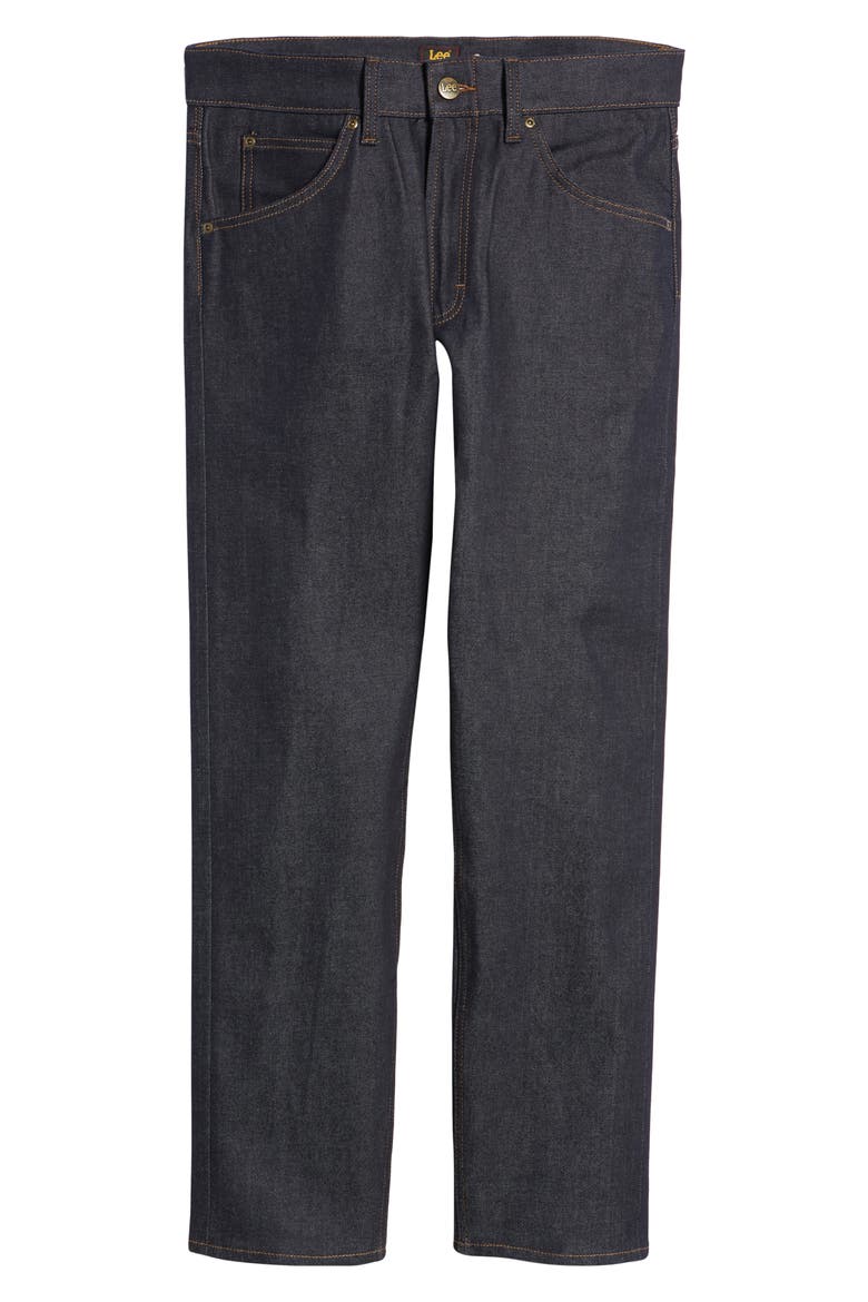 Regular Straight Leg Jeans, Alternate, color, RAW SELVEDGE