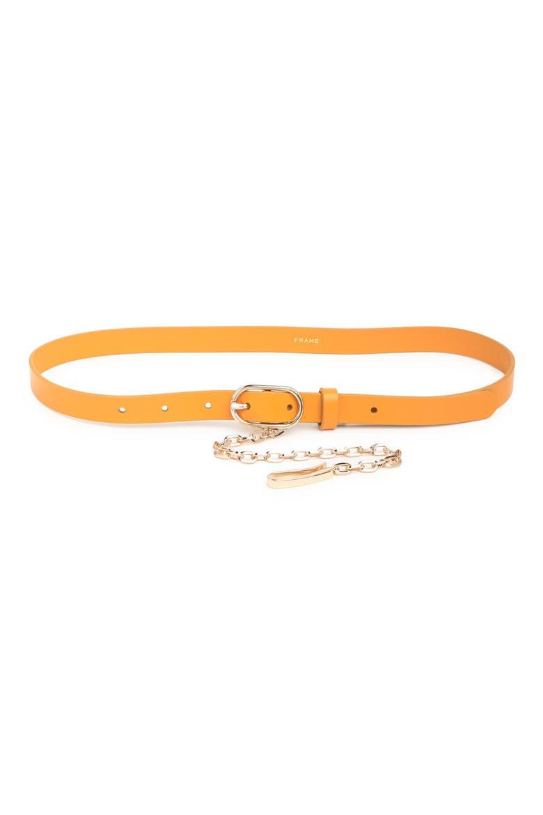 Le Petite Oval Buckle Belt, Main, color, CARAMEL