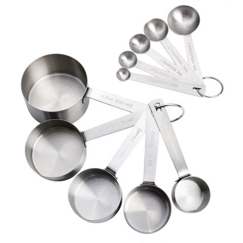 10 Piece Stainless Steel Measuring Cups & Spoon Set