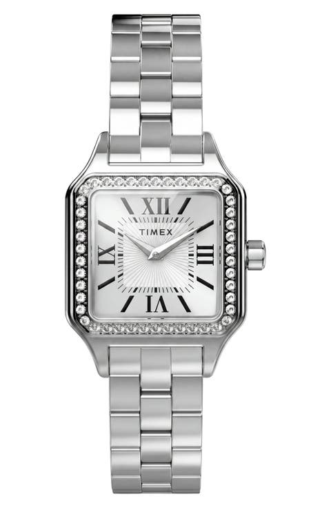 Addison Crystal Bezel Bracelet Watch, 23mm