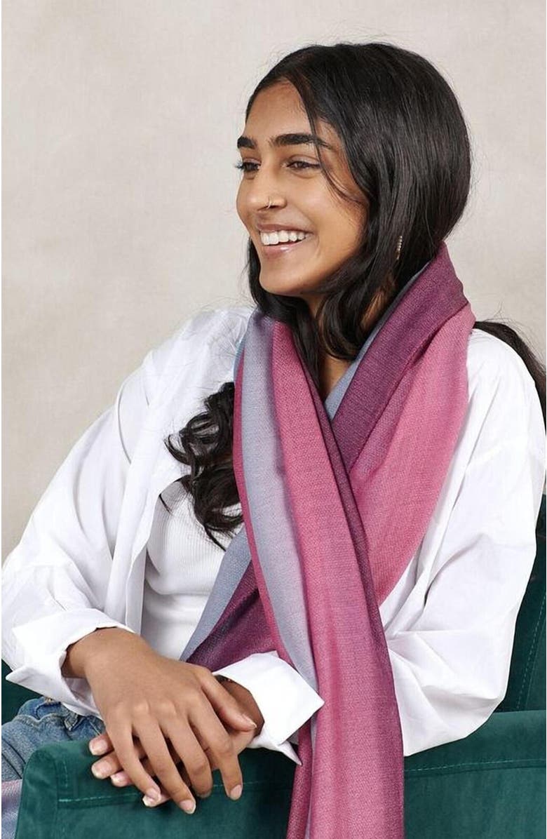 Studio Variously Iris Cashmere Merino Handloom Scarf, Alternate, color,