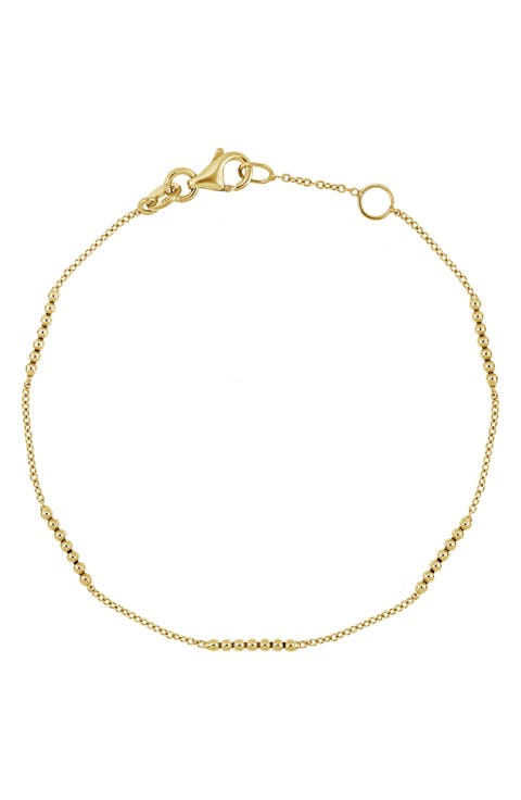 14K Gold Beaded Station Bracelet (Nordstrom Exclusive)