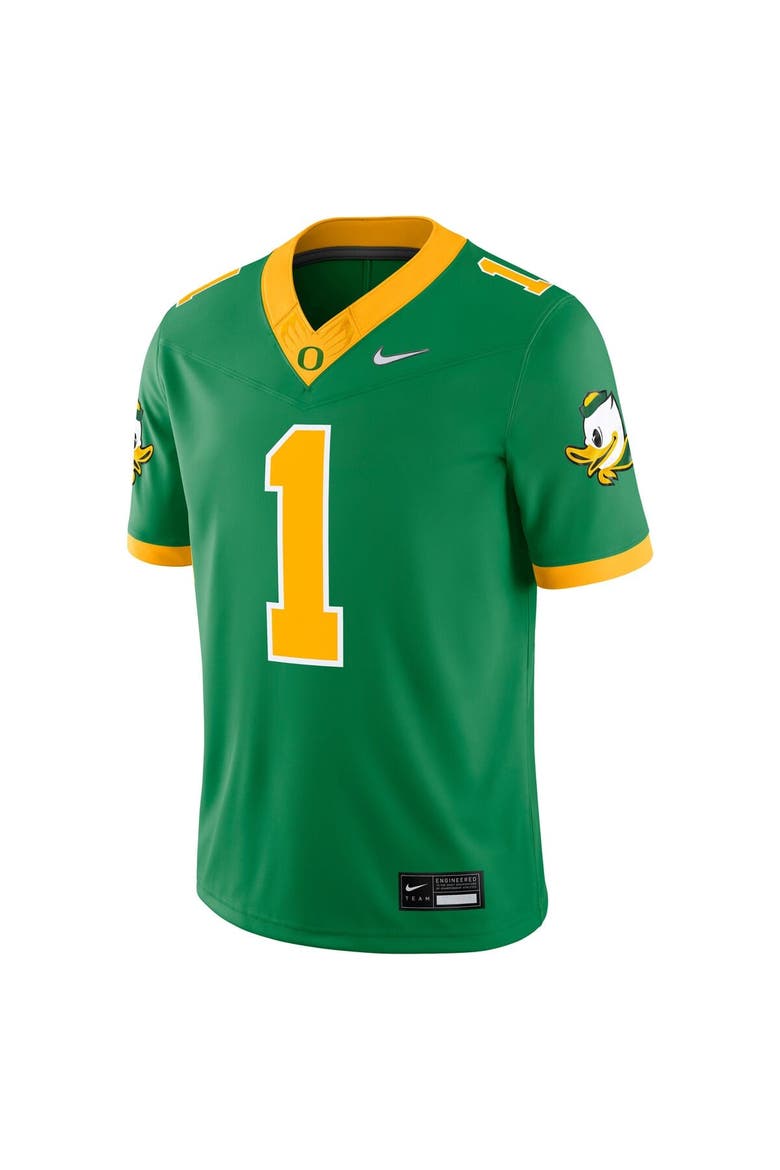 Men's Nike #1 Green Oregon Ducks Alternate Game Jersey, Alternate, color, Green