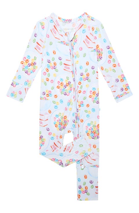 Cereal Print Convertible Zip-Up Footie (Baby)