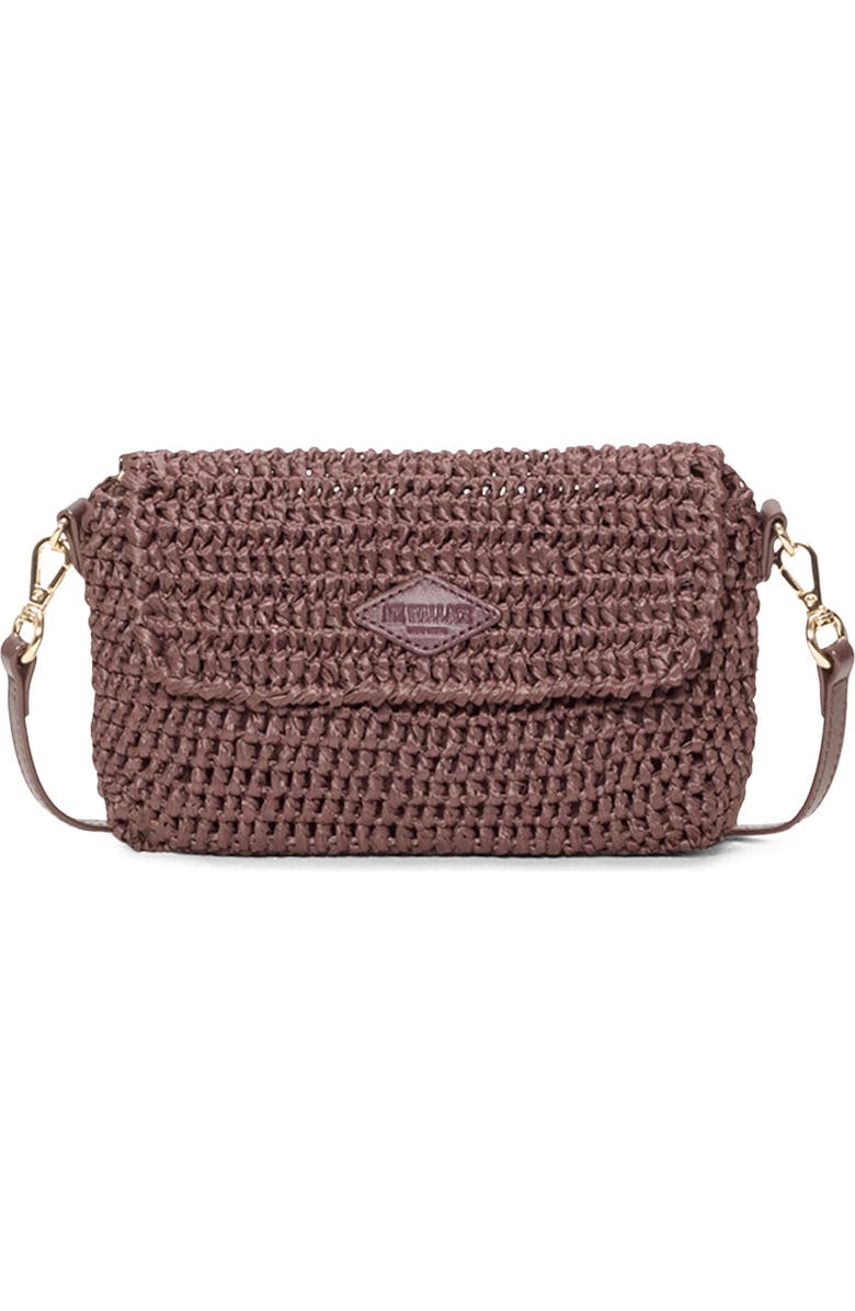 MZ Wallace Convertible Crochet Crossbody Bag, Main, color, Brown Crochet